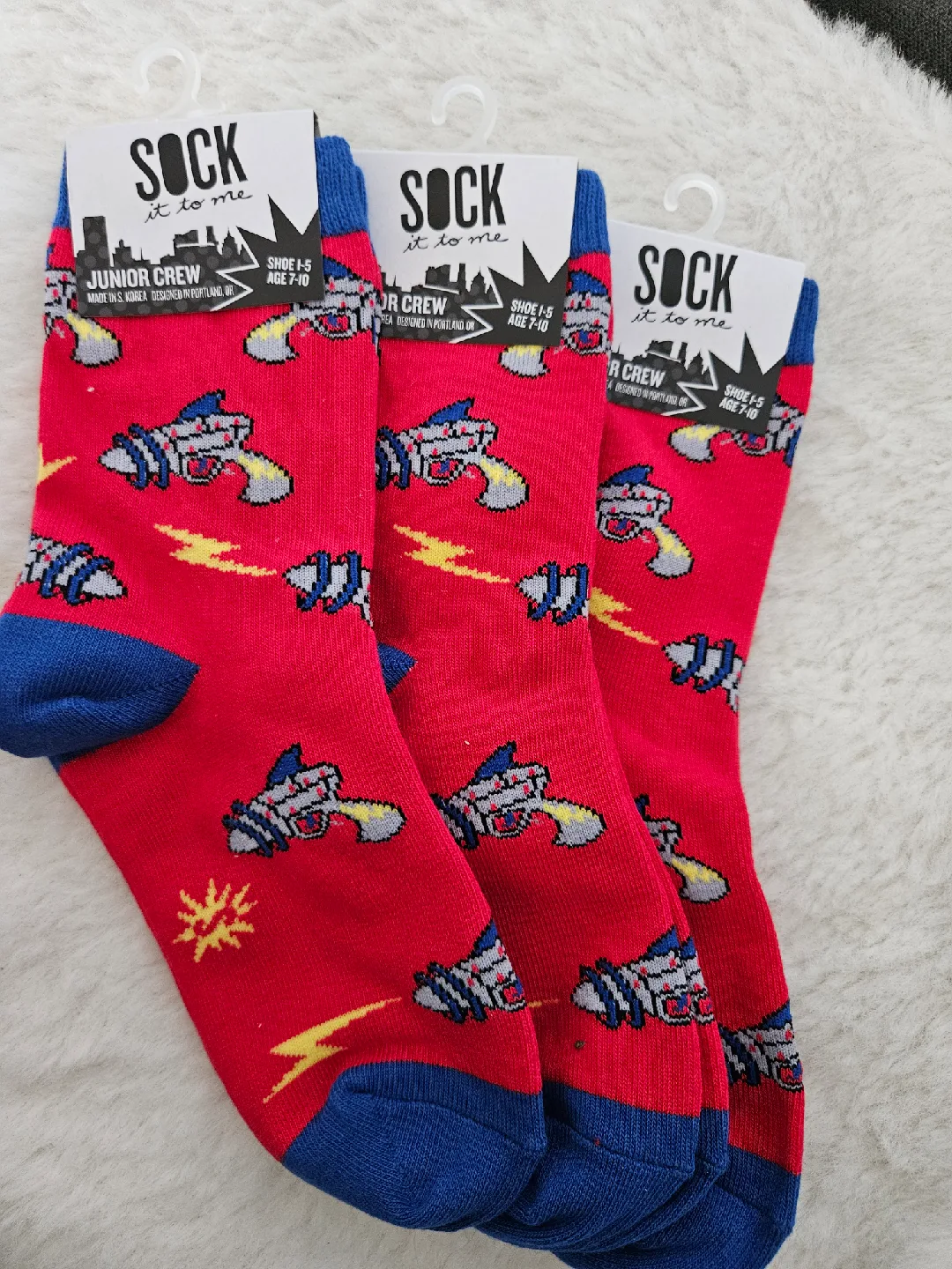 New Sock It To Me Youth Crew Socks Age 7-10 image indicator(2)