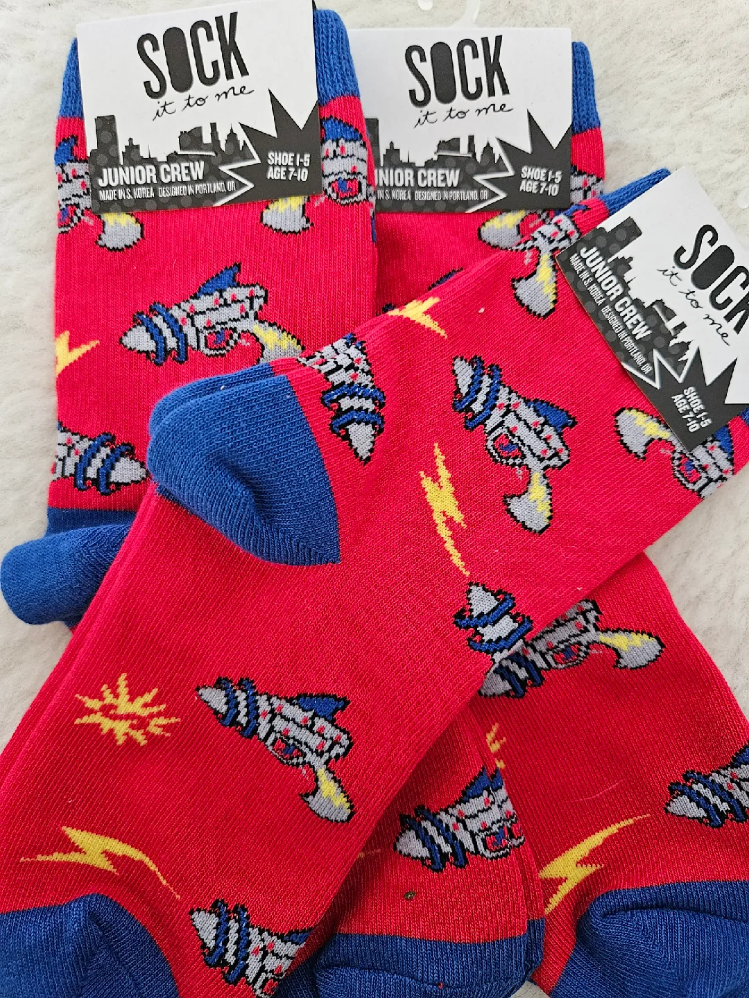 New Sock It To Me Youth Crew Socks Age 7-10 image indicator(5)