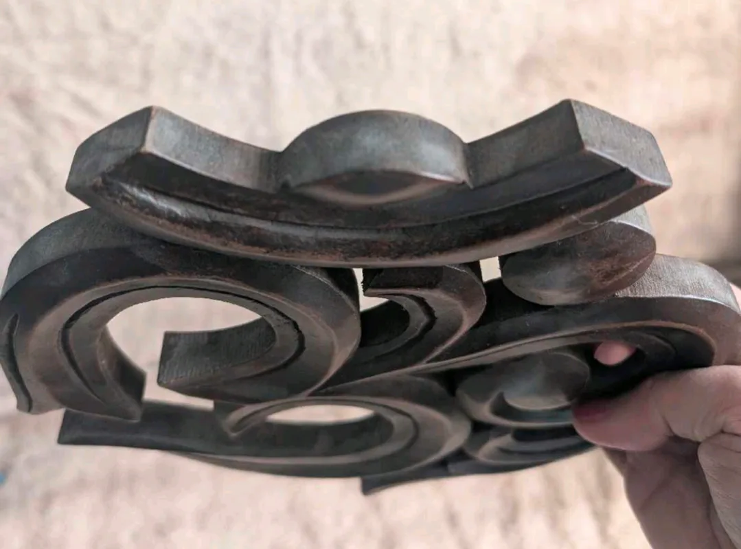 Wooden Om Wall Decor - 8 Inches image indicator(2)