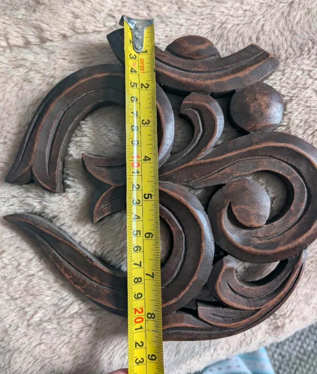 Wooden Om Wall Decor - 8 Inches image indicator(3)