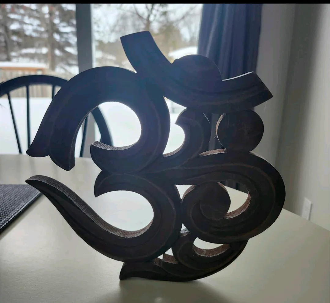 Wooden Om Wall Decor - 8 Inches image indicator(4)