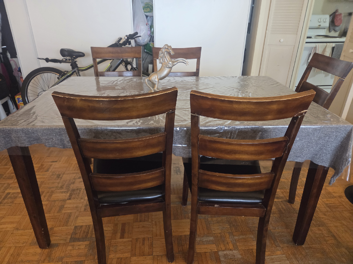 Dining Table with 5 Chairs - Wood