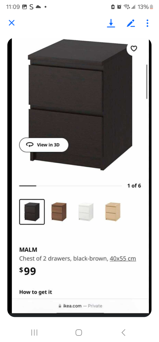 ikea malm dresser and nightstand - photo 5