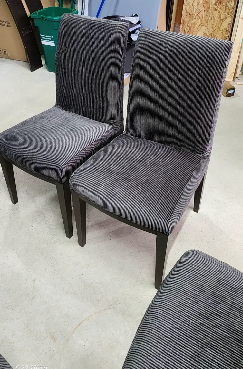 6 Dining Chairs - Dark black n Grey Fabric image indicator(5)