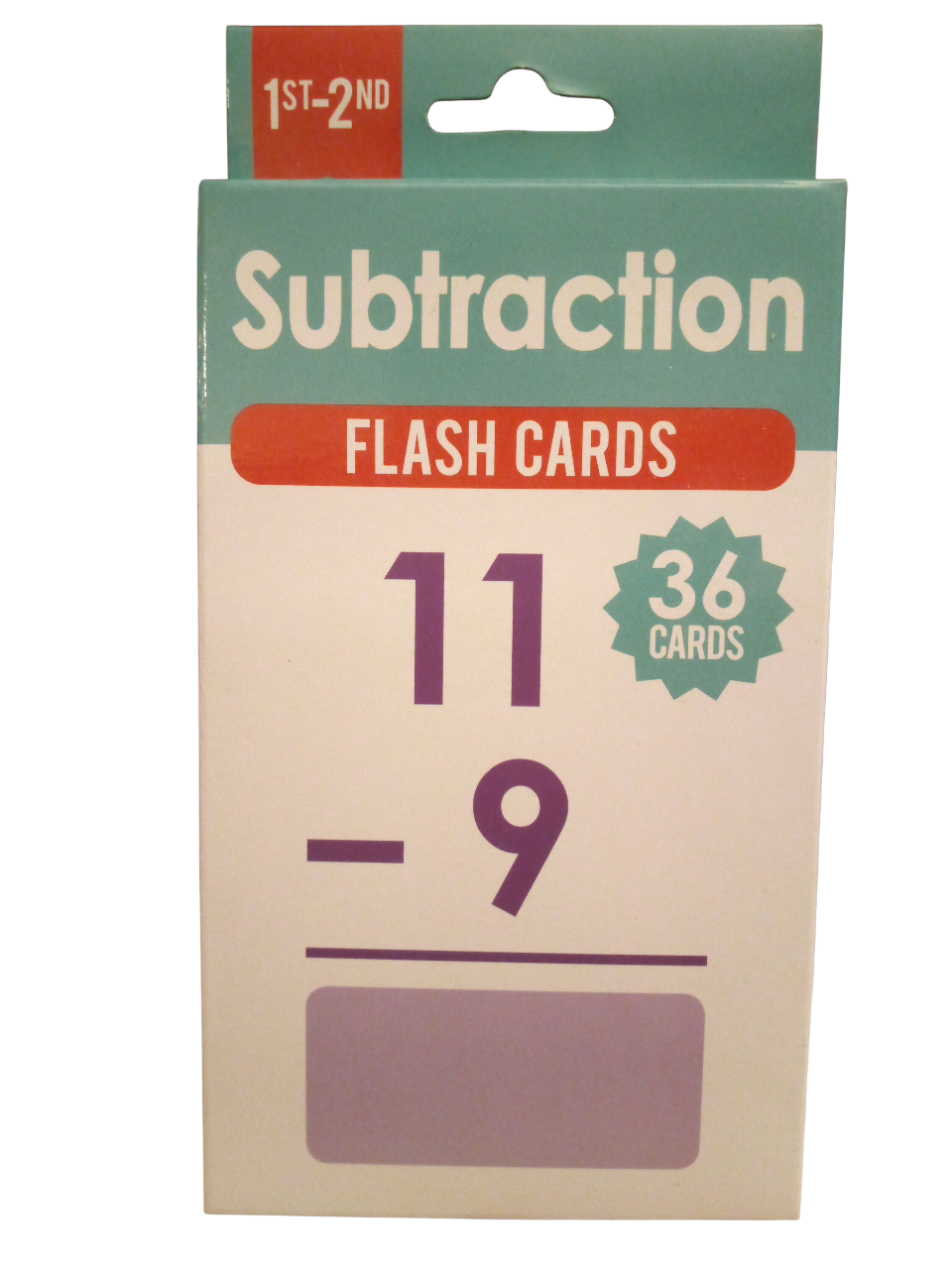 1st-2nd Subtraction Flash Cards - 36 Cards
