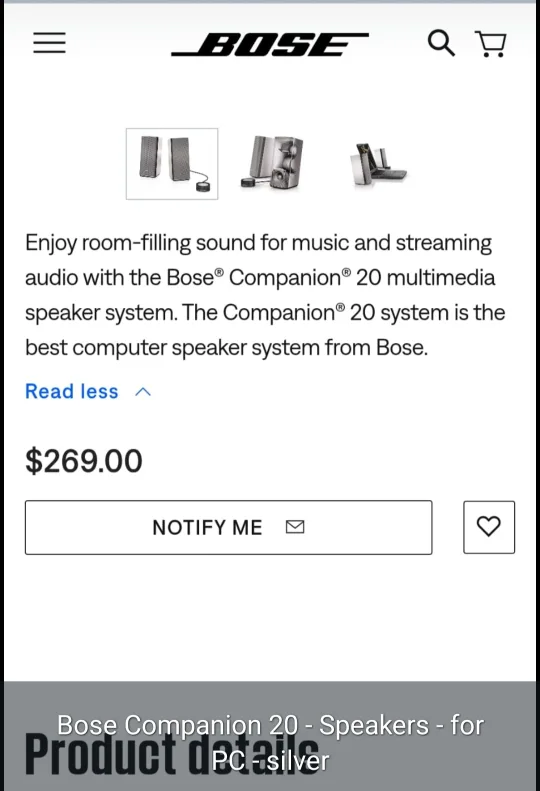 Bose Companion 20 Series Multimedia Speakers🥕 image indicator(3)