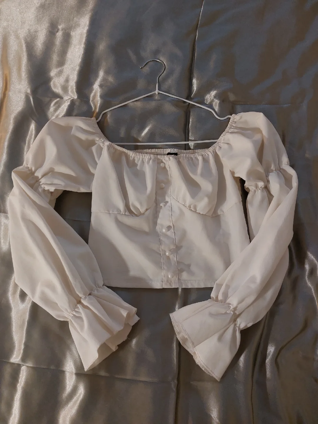 White Long Sleeve Blouse image indicator(2)