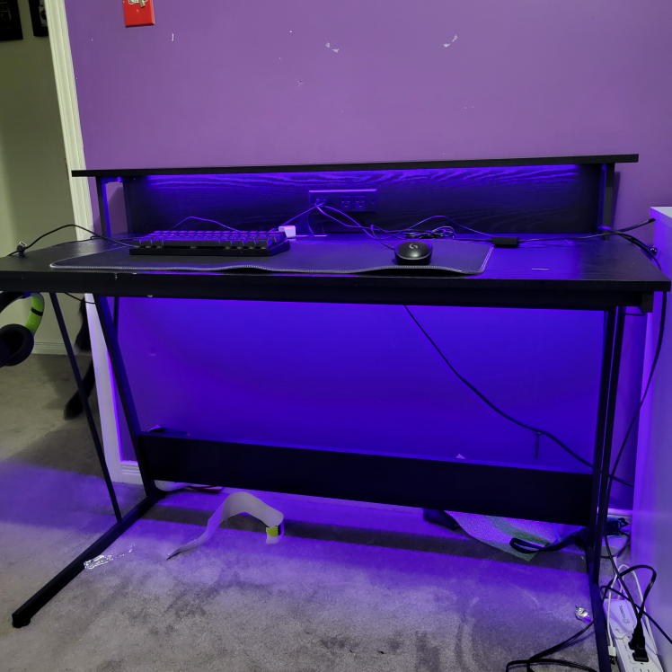 Gaming Desk with LED Lights