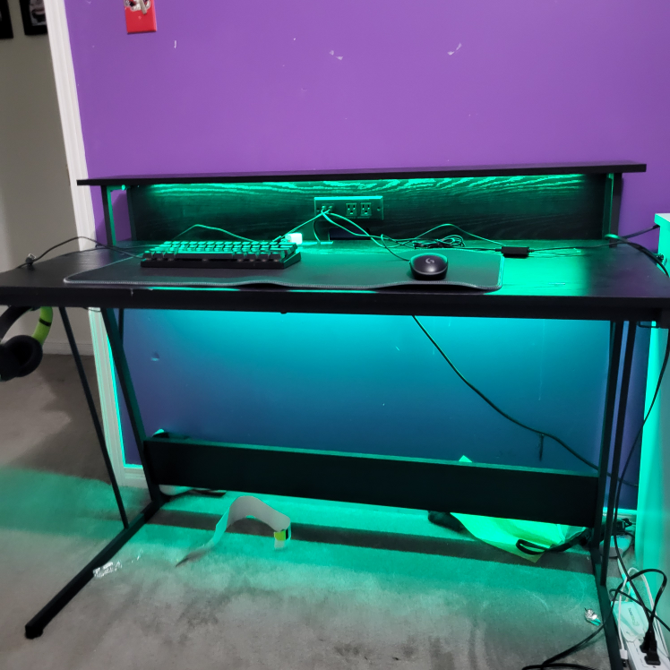 Gaming Desk with LED Lights - photo 2