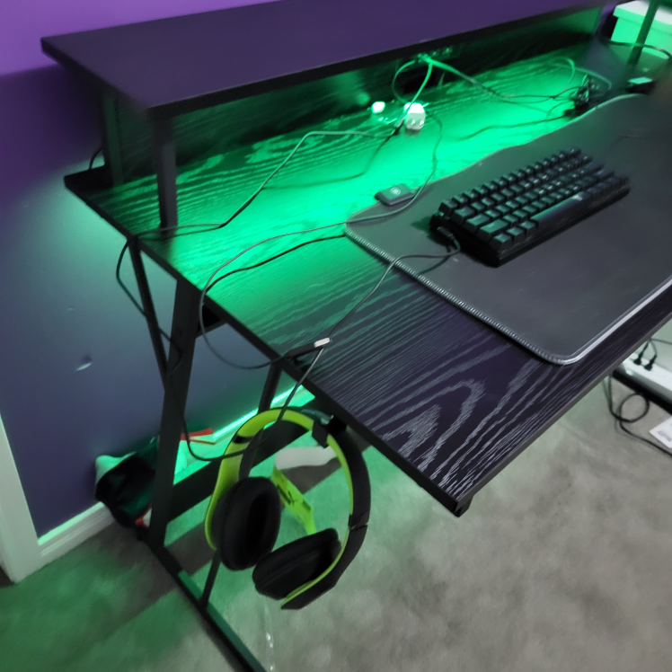 Gaming Desk with LED Lights - photo 5