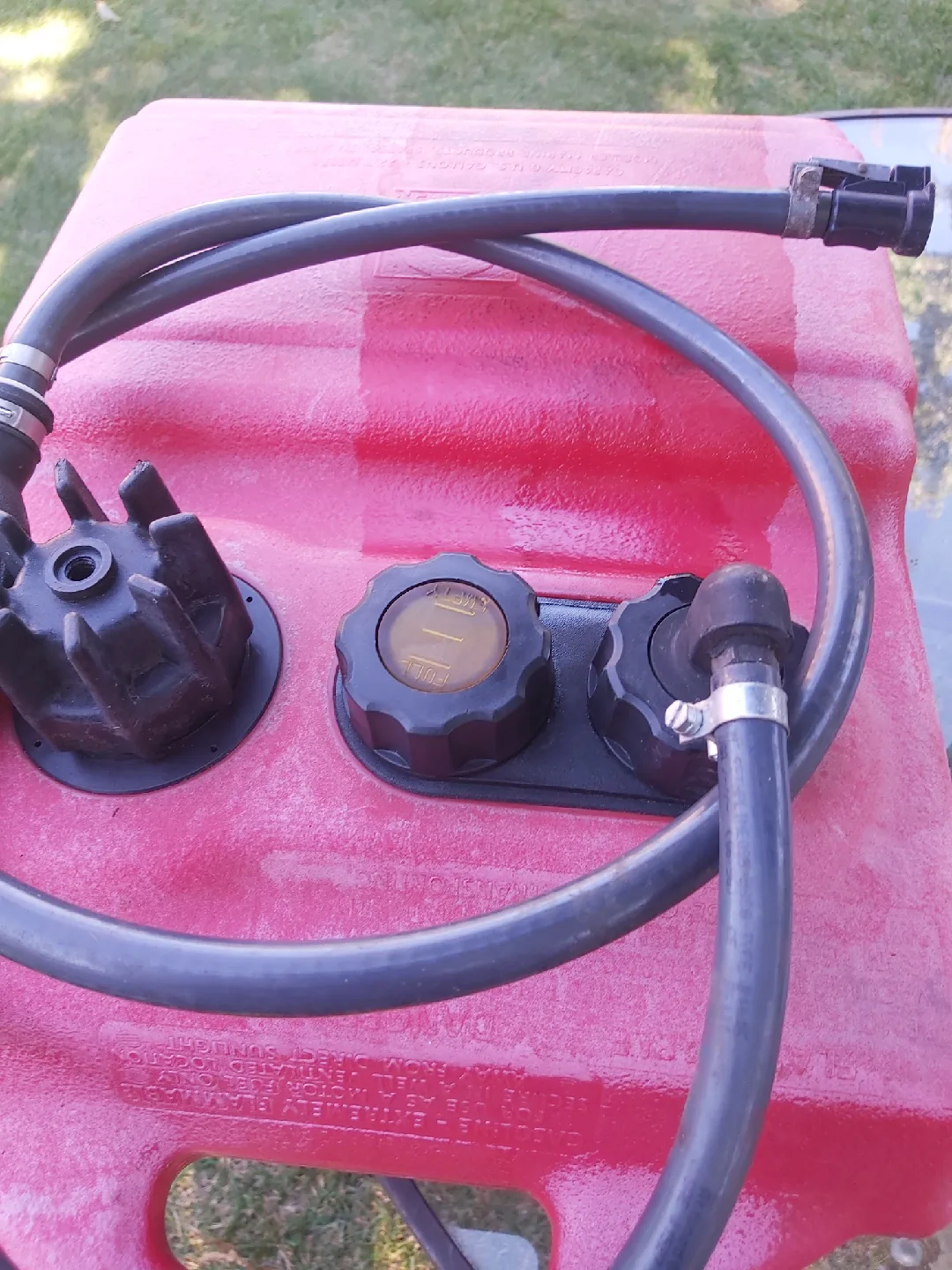 Red Marine Gas Tank with Hose thumbnail