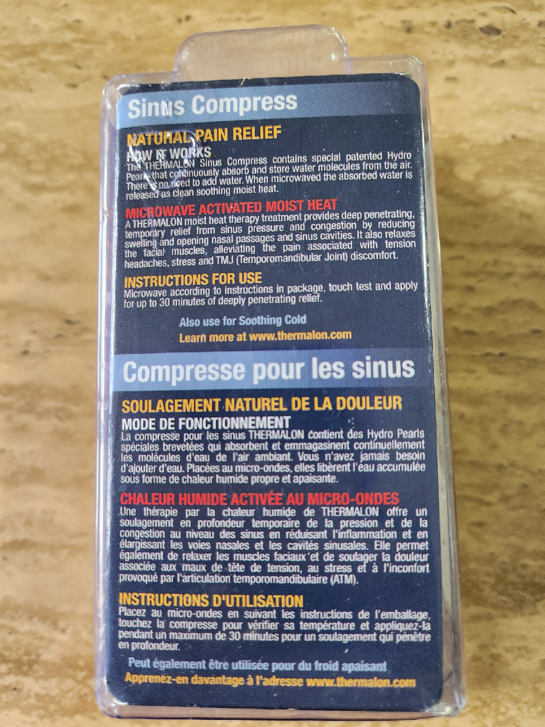 Thermalon Sinus Compress - Microwave Activated - photo 3