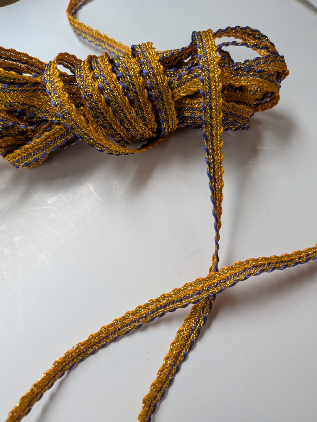 Vitg Gold and Blue Decorative Trim - THREE YARDS - photo 4