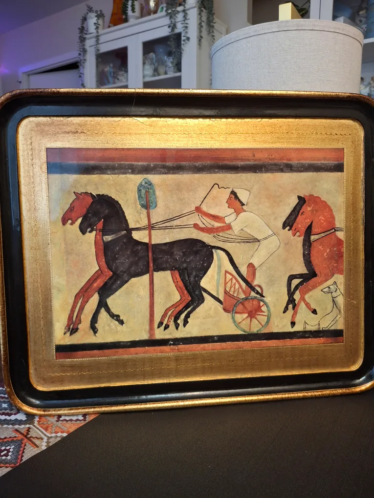 Wooden Egyptian Chariot Try  the VIETRI Italian Try thumbnail