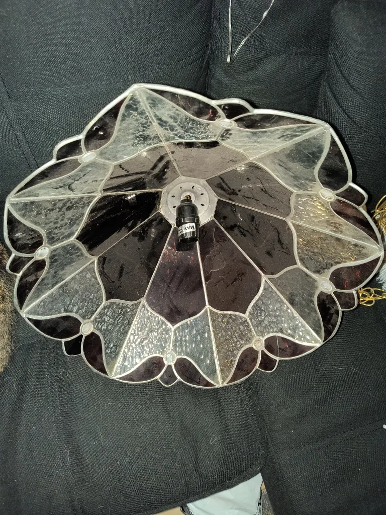 Vintage Stained Glass Hanging Lamp image indicator(2)