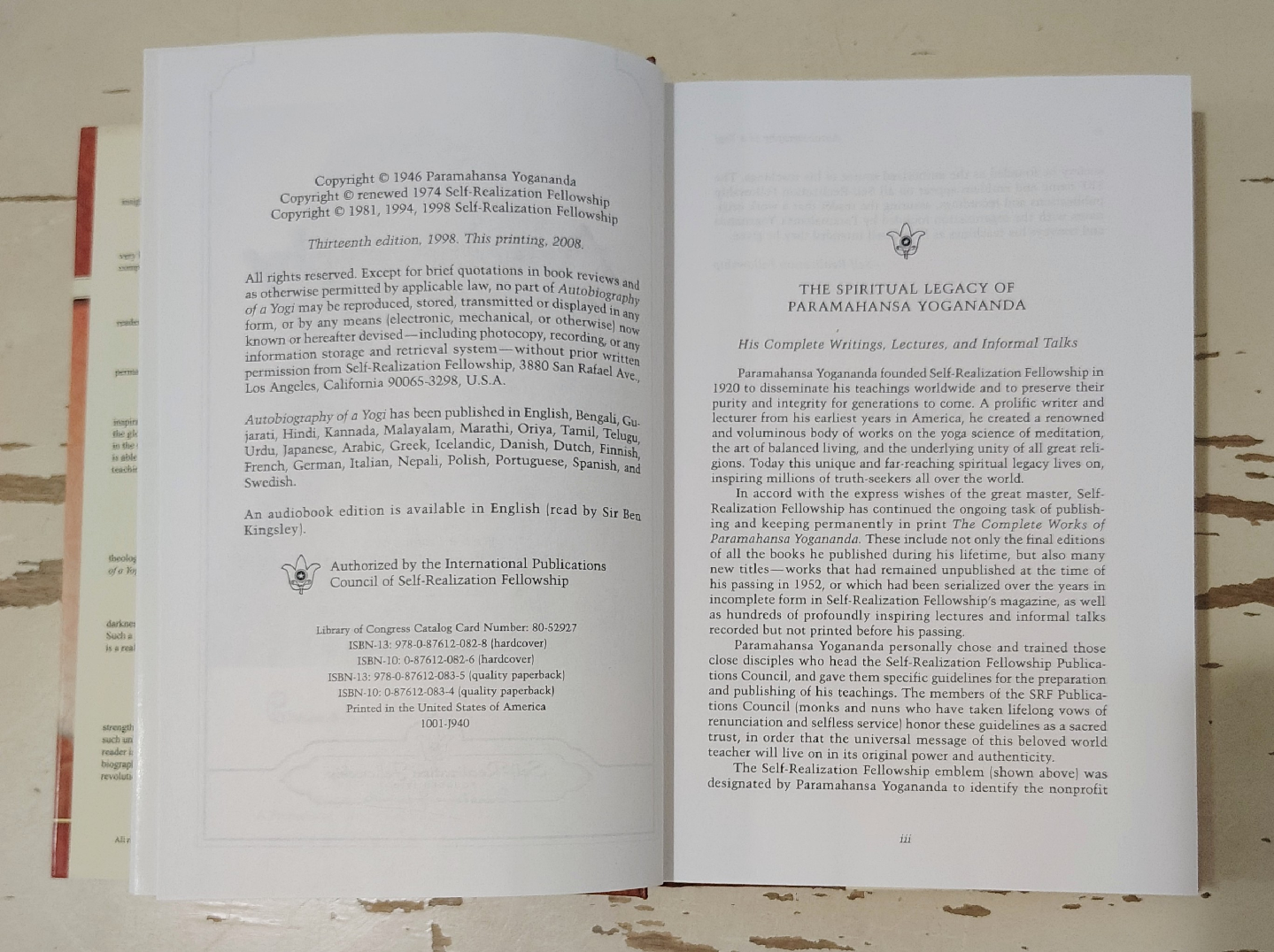 'Autobiography of a Yogi' by Paramahansa Yogananda - photo 3