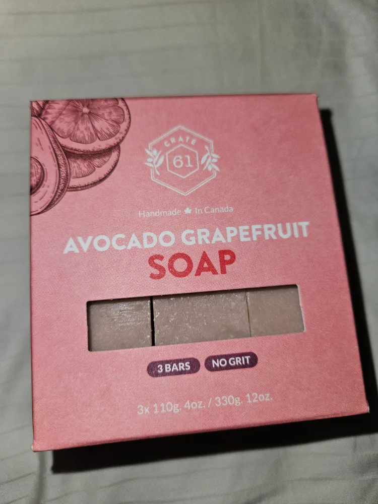 Organic Avocado Grapefruit Soap - 3 Bars thumbnail