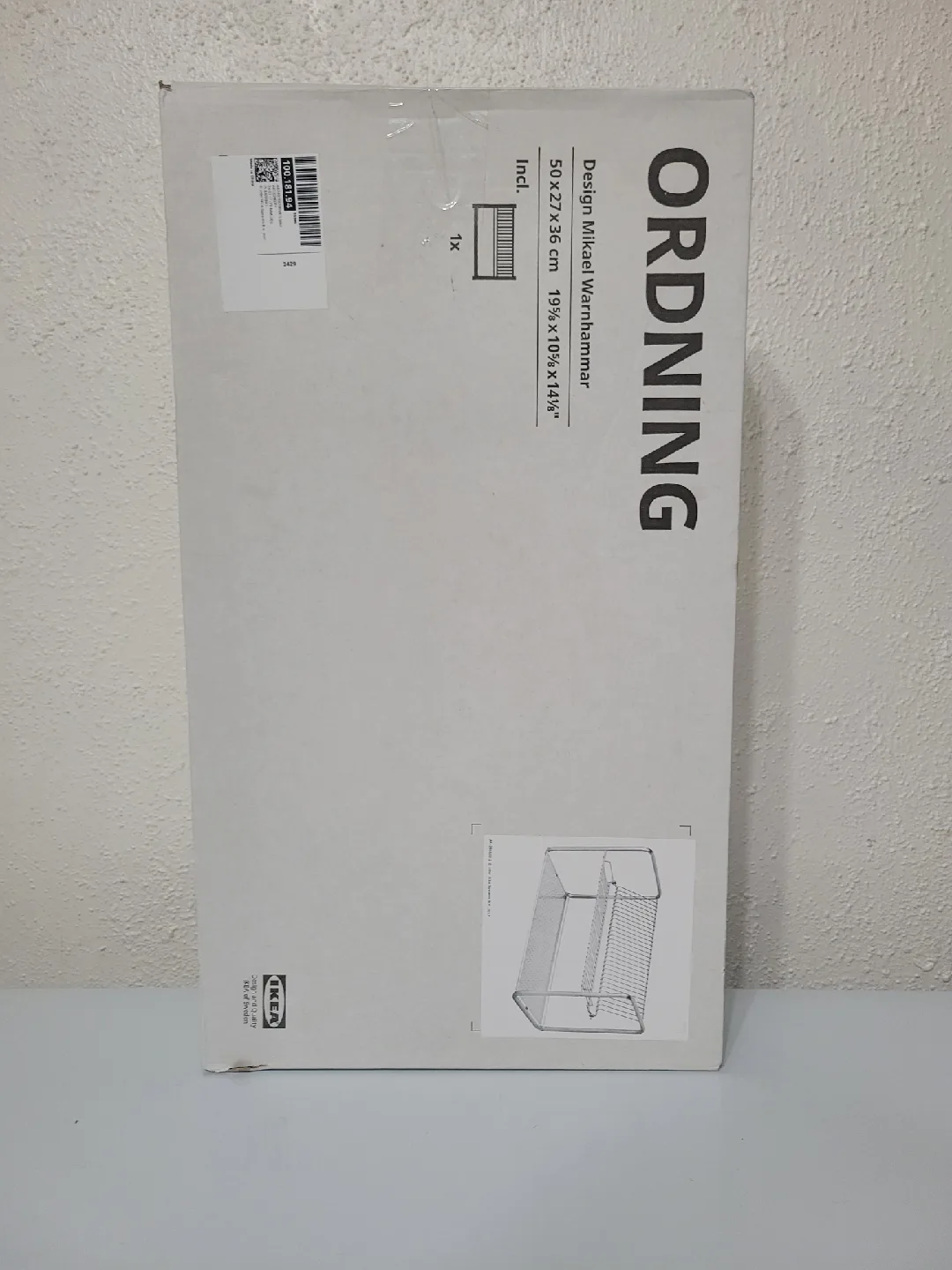 IKEA ORDNING Dish Rack, 50x27x36 cm - New in Box! image indicator(2)