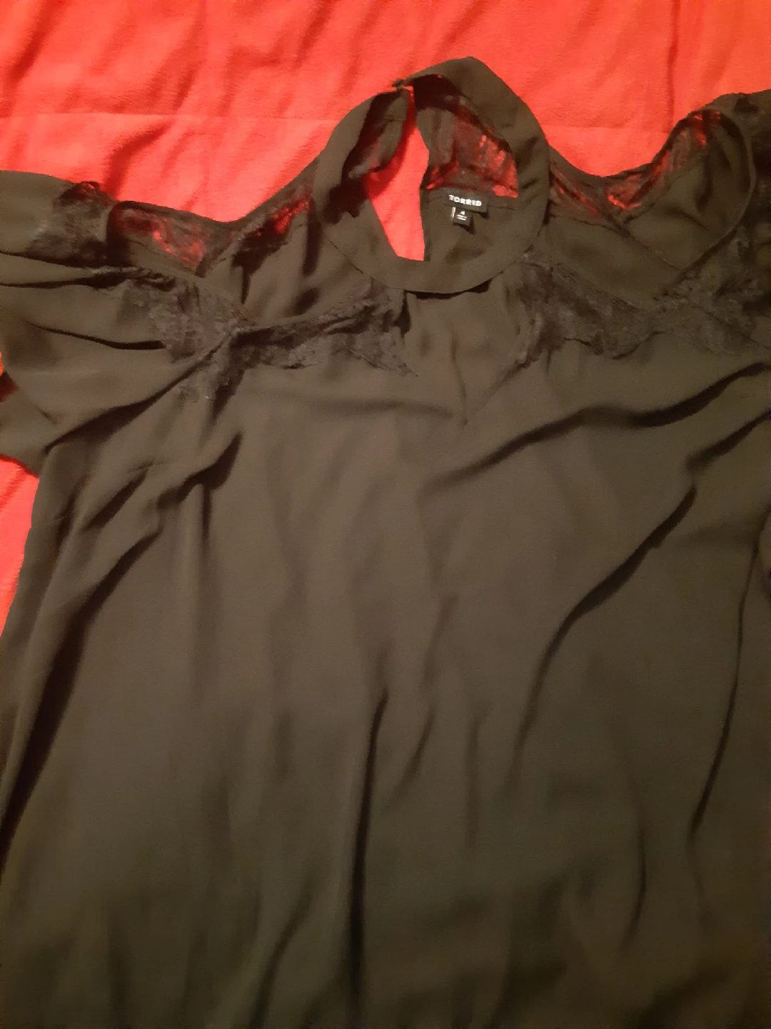 Torrid Black Lace Blouse - Size 4