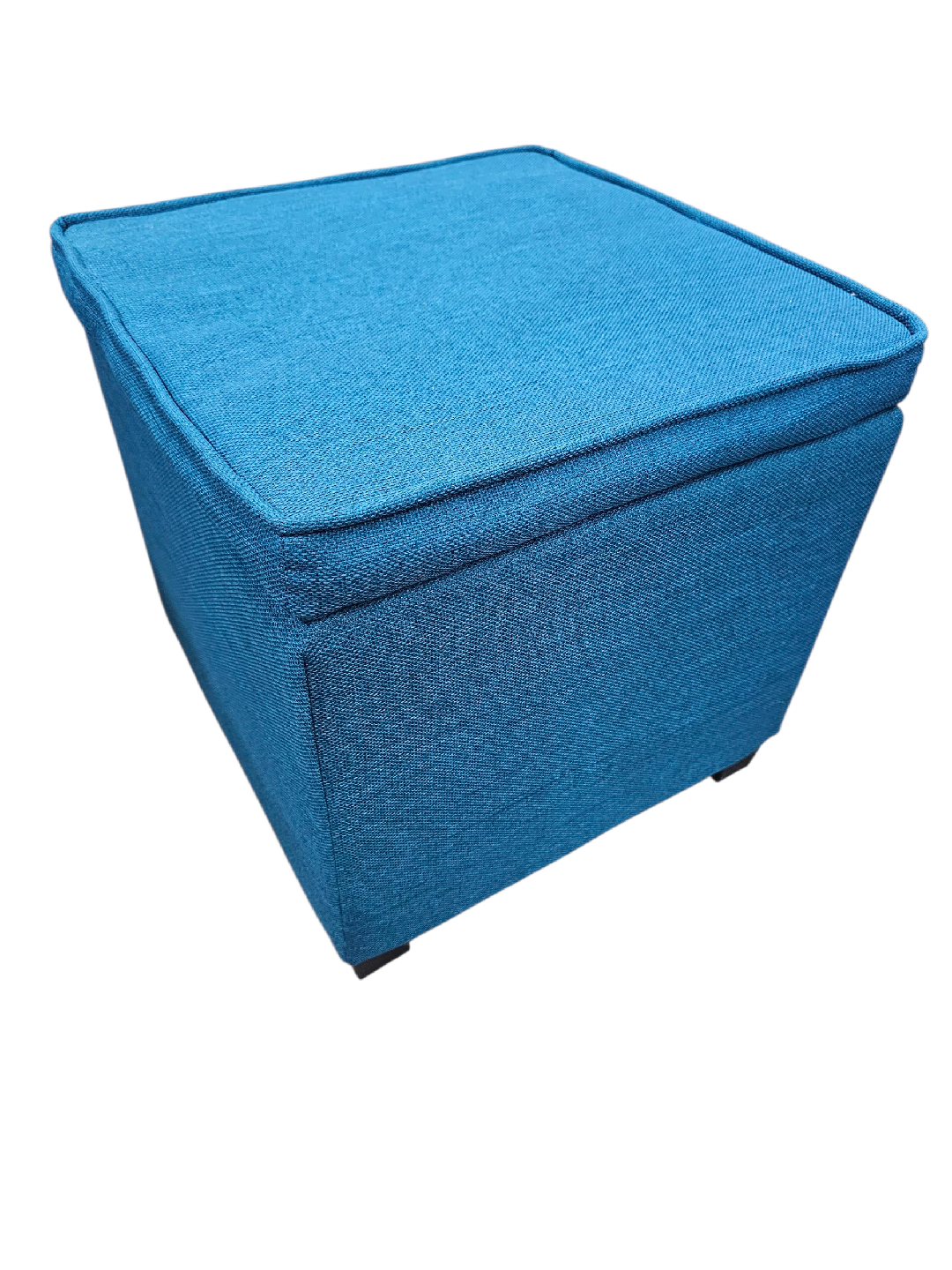 Blue Storage Ottoman