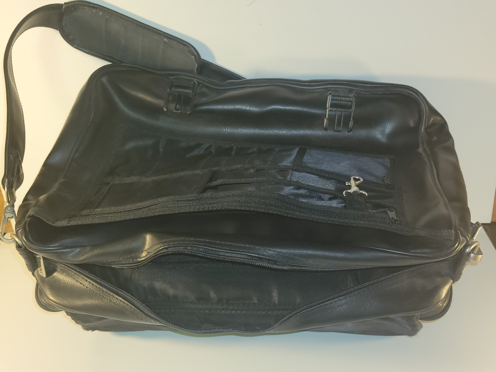 Buxton Black Leather Laptop Bag w Carry Strap **Like NEW** - photo 5