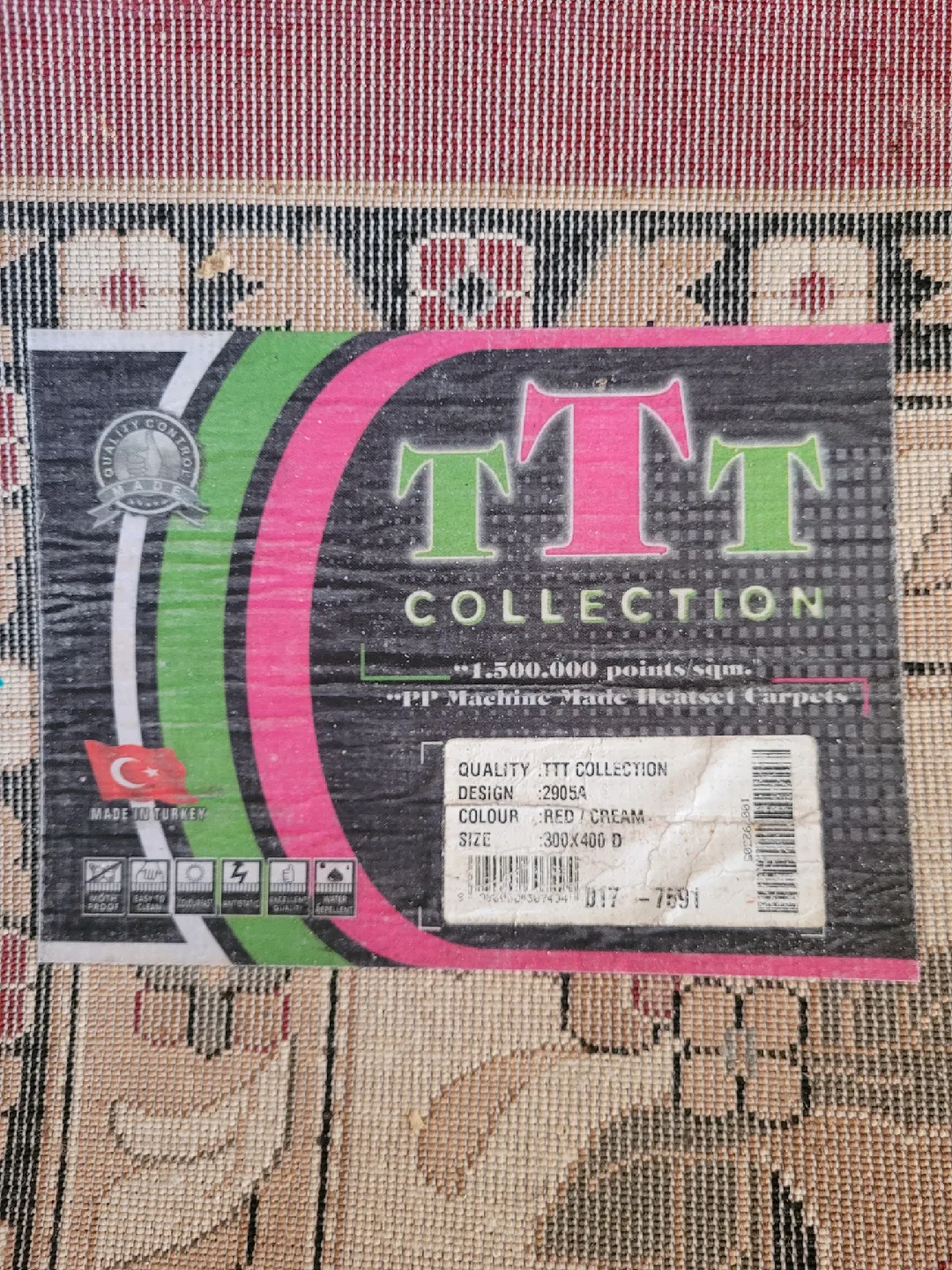 TTT Collection Red/Cream Area Rug 300x400cm image indicator(2)