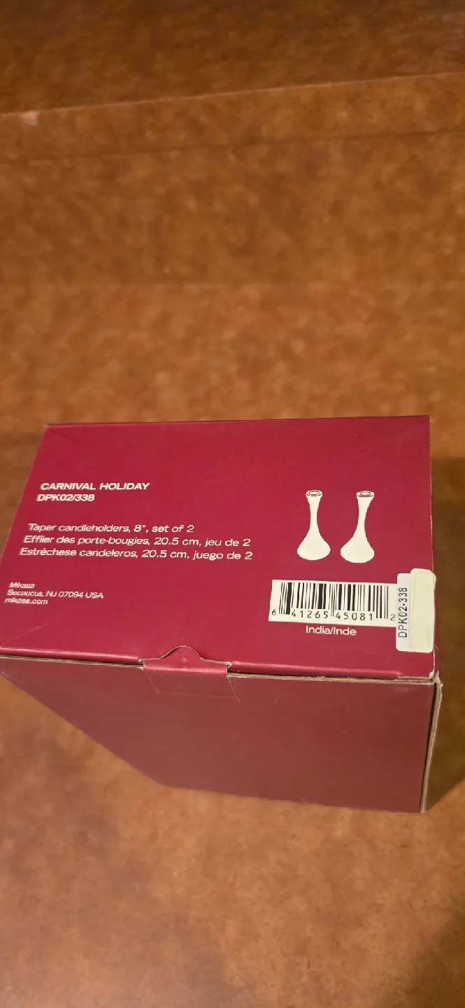 Mikasa Carnival Holiday Taper Candleholders Set of 2 image indicator(2)