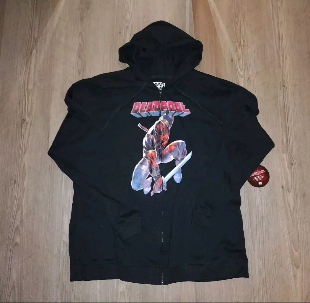 Marvel Deadpool Black Hoodie - Size 2XL thumbnail