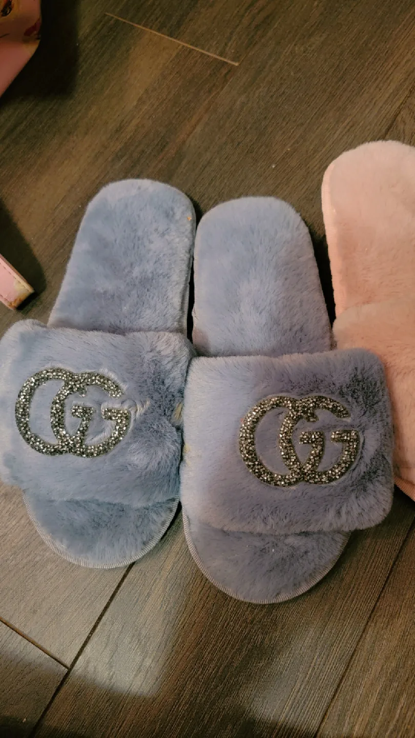 GG inspired Fuzzy Slippers thumbnail