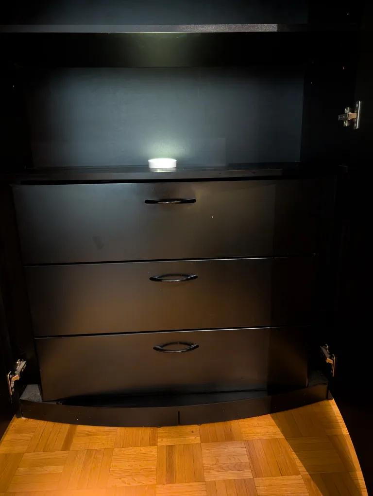 Black Wardrobe with Drawers and Shelves image indicator(5)
