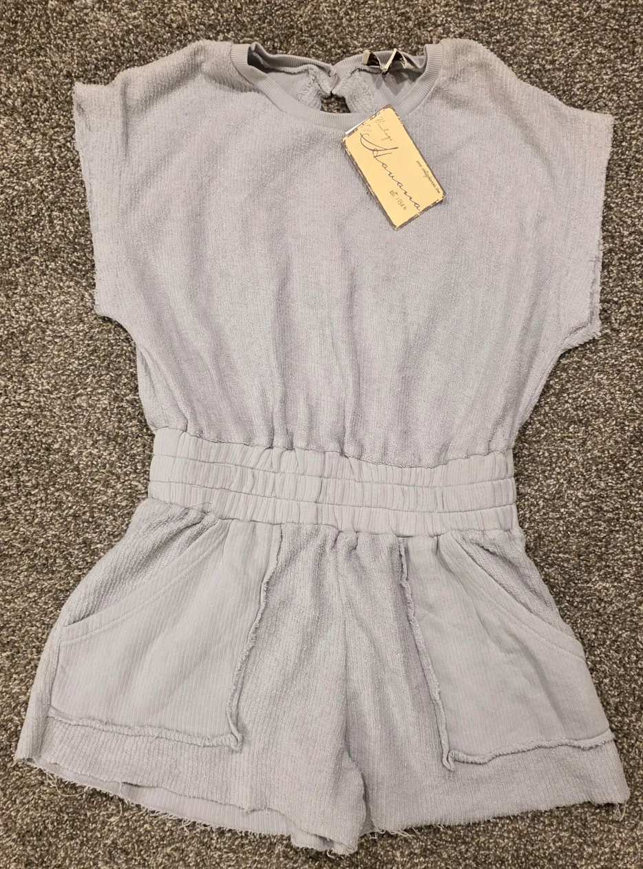 Vintage Havana Blue Terry Romper - Size Small - NEW! thumbnail