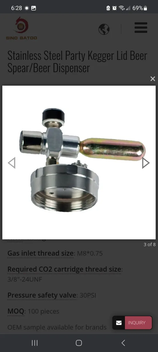 Stainless Steel Party Kegger Beer Dispenser 5L new image indicator(4)