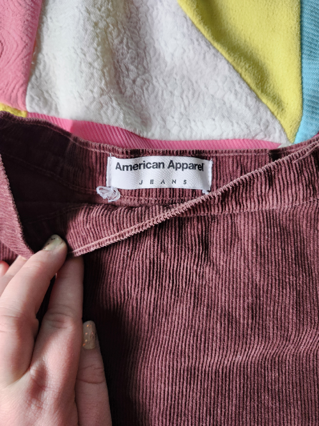 American Apparel burgundy corduroy circle skirt - photo 4
