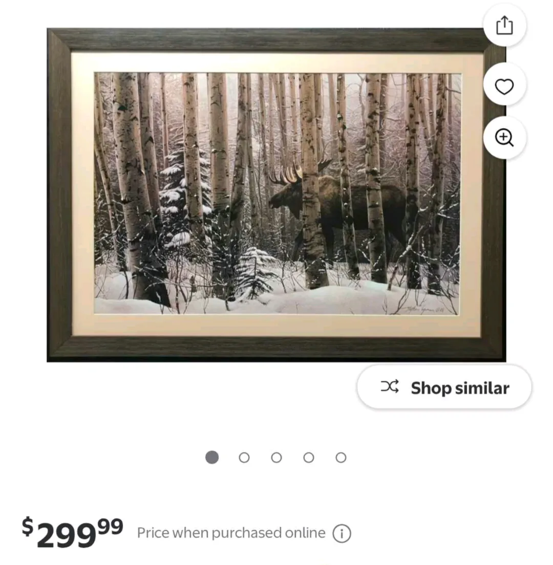 Stephen Lyman "A Walk in the Woods" Framed Art 43" x 31" image indicator(5)