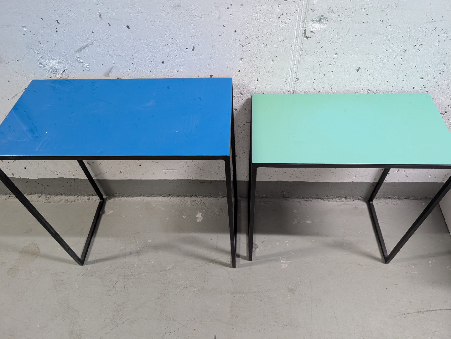 Side Tables - Blue & Green