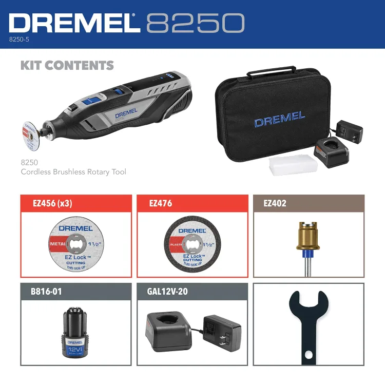 Dremel 8250 12V Cordless Rotary Tool — Excellent Condition image indicator(5)