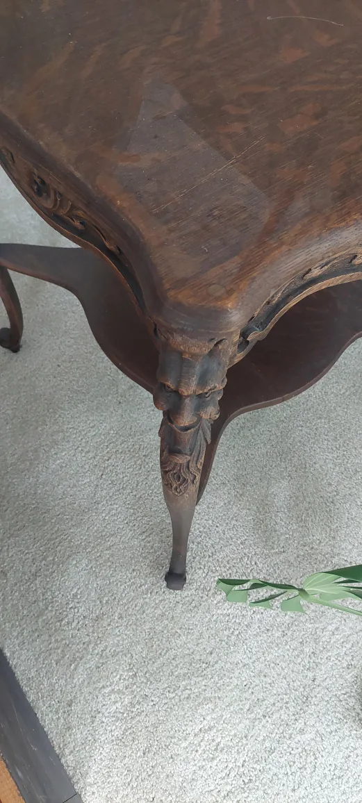 Antique Wood Secretary Desk & table image indicator(2)