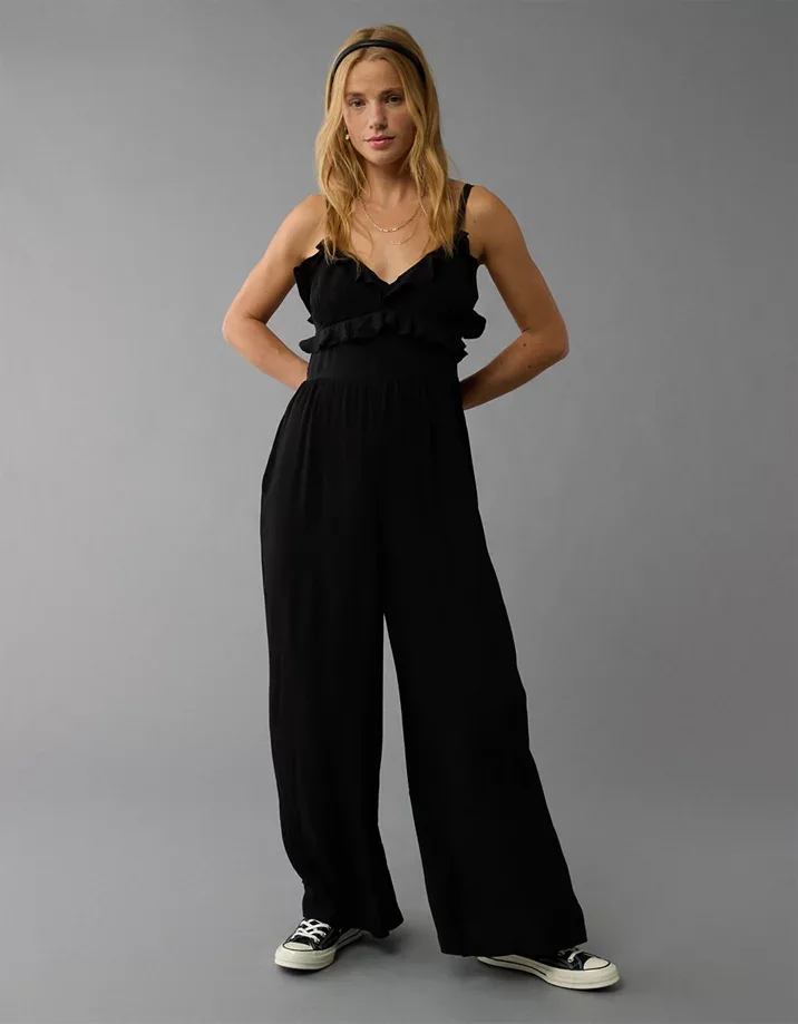 American Eagle Black Jumpsuit - Size Small thumbnail