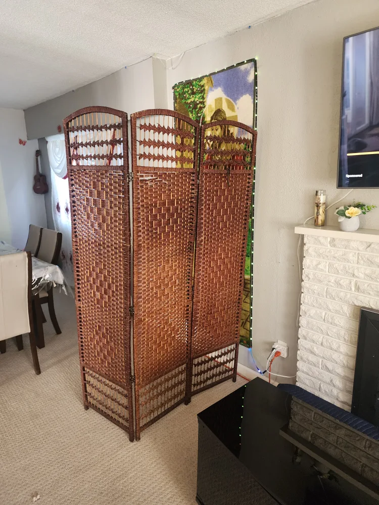 Woven Wood 3 Panel Room Divider image indicator(2)