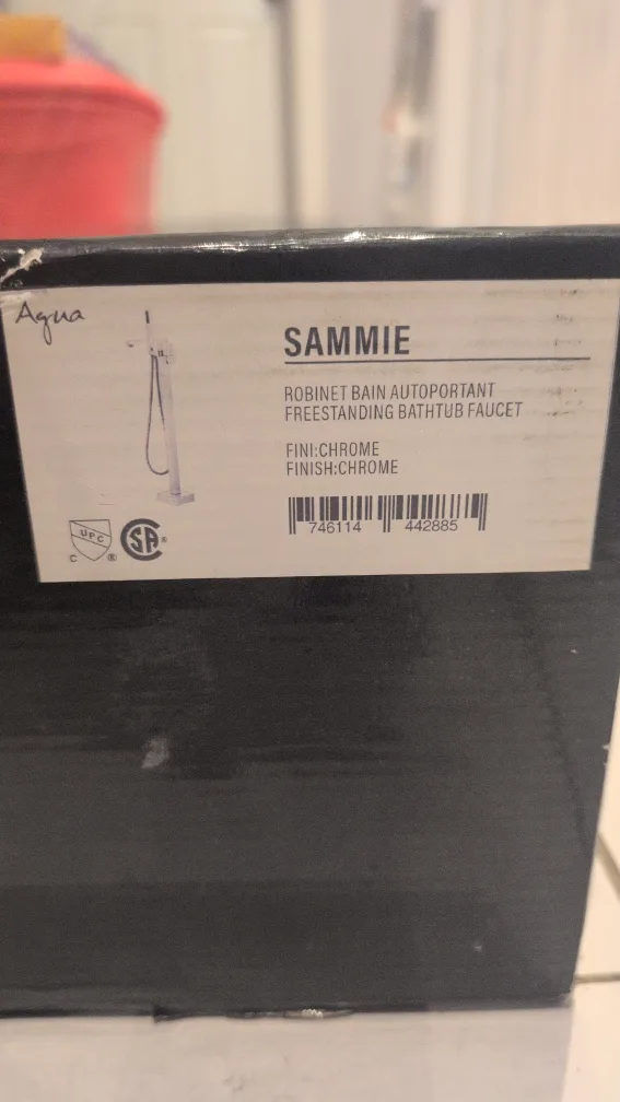 Aqua Sammie Freestanding Bathtub Faucet - Chrome image indicator(3)