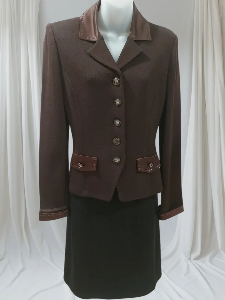 St.john brown Knit Blazer jacket image indicator(2)