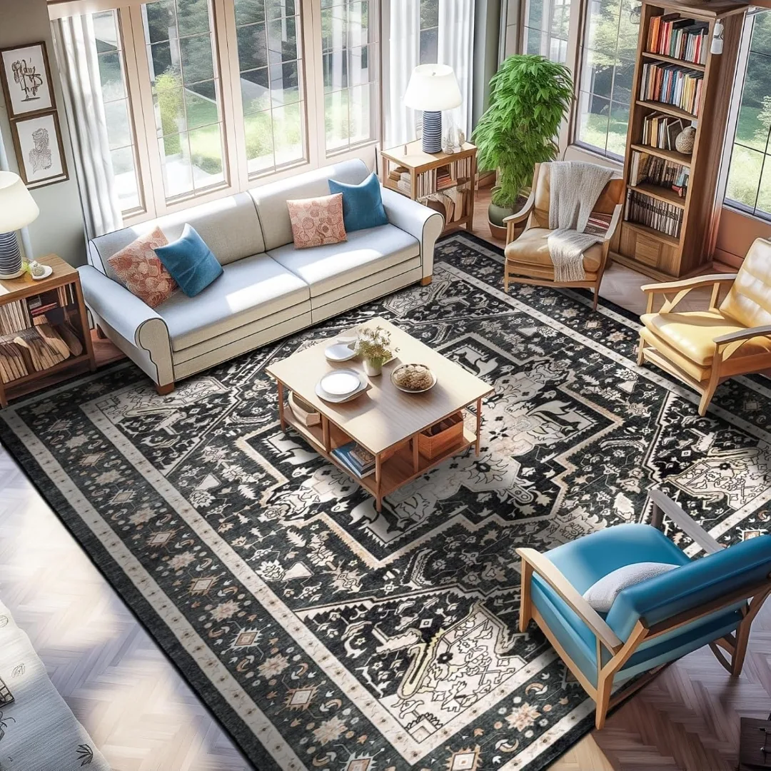 New - Area Rug Non Slip Washable 8x10ft image indicator(2)