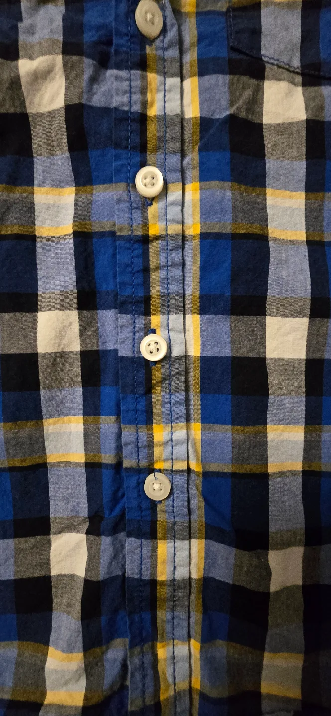 Boys Gymboree Dinotrux Plaid Button-Up Shirt! Size 7 / 8 image indicator(4)