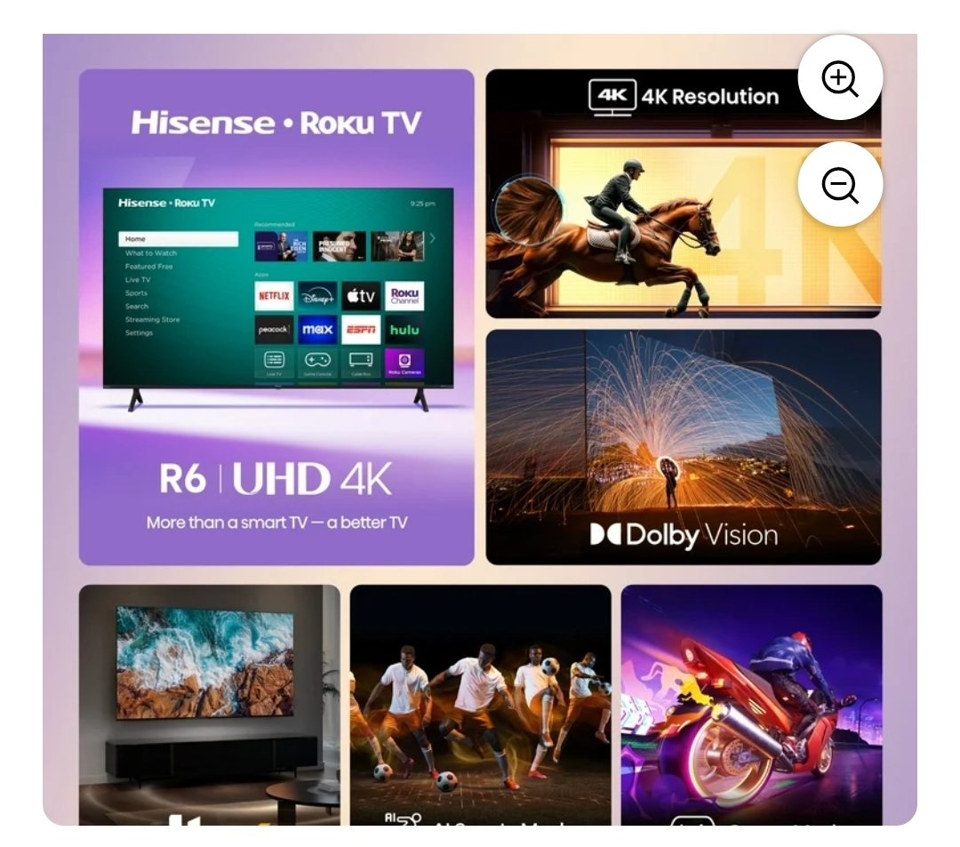 Hisense 58" Roku Smart TV R6 4K NEW - photo 2