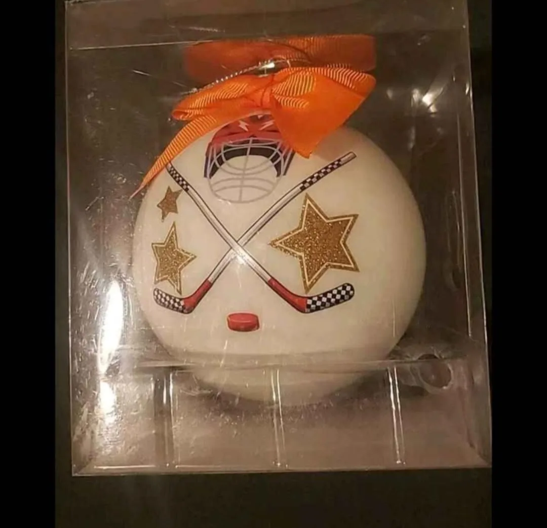 Hockey Theme Christmas Ornament thumbnail