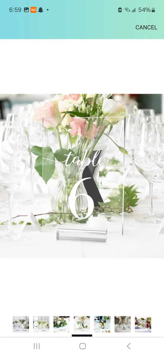 Acrylic Table Numbers 1-10 image indicator(6)