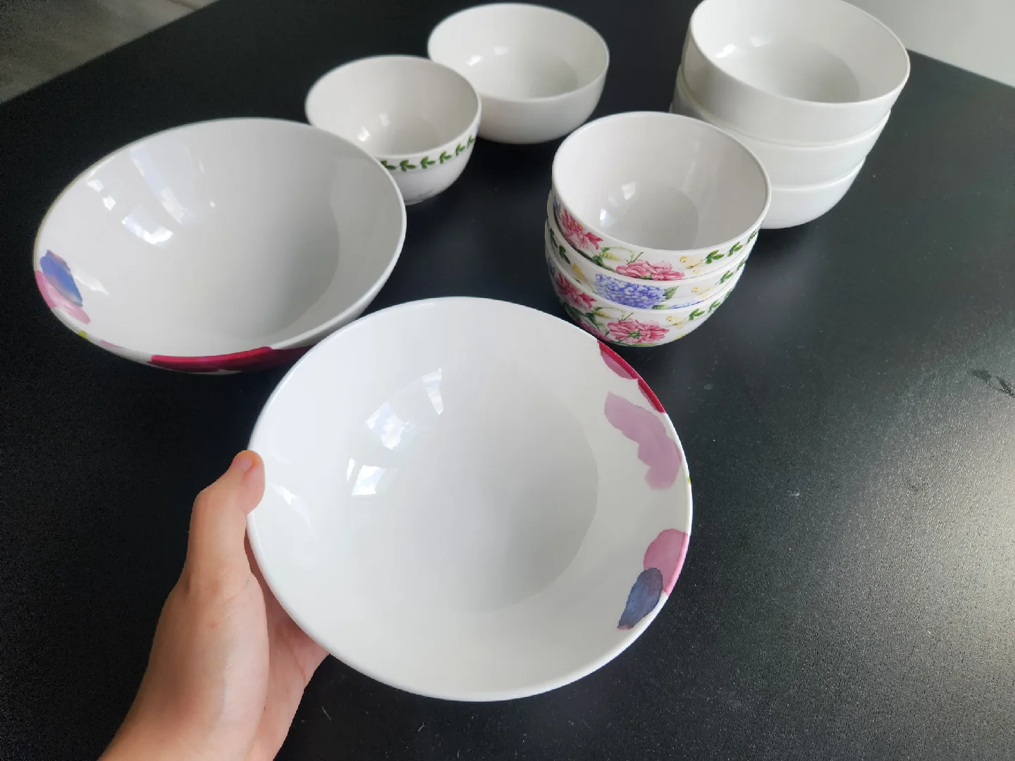 Floral & White Bowls - 3 Types thumbnail