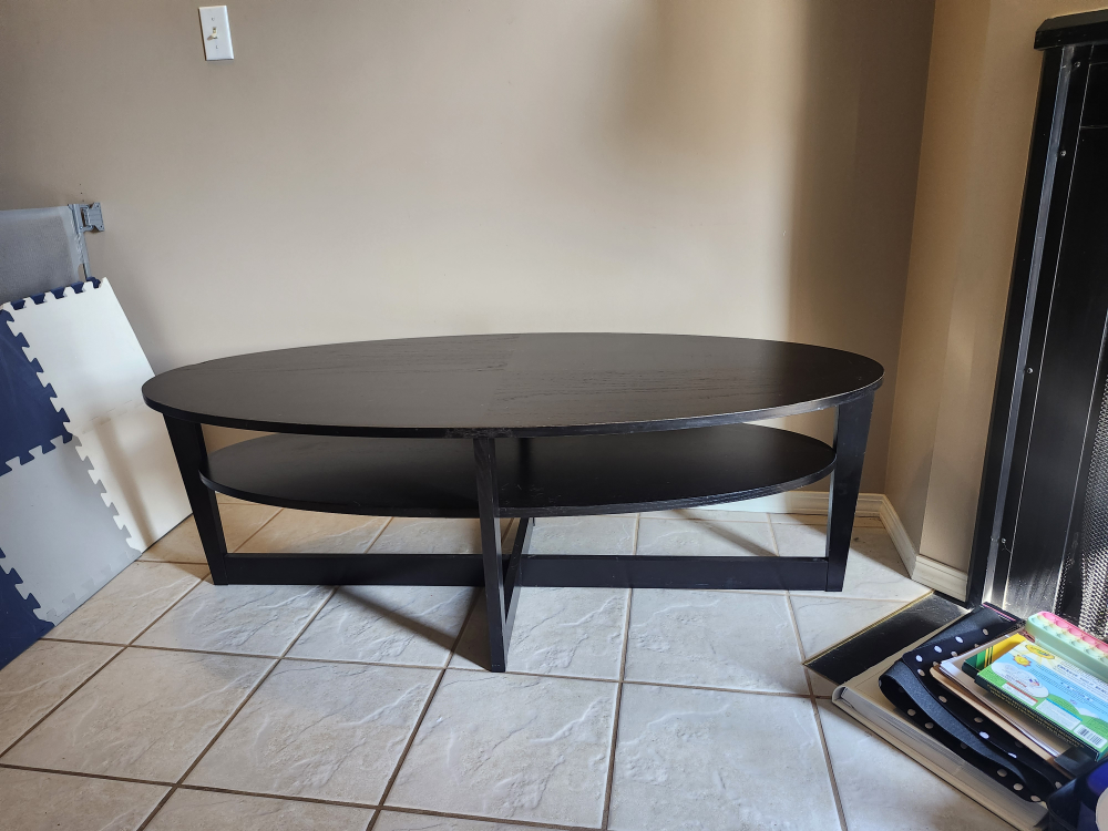 Black Oval Coffee Table