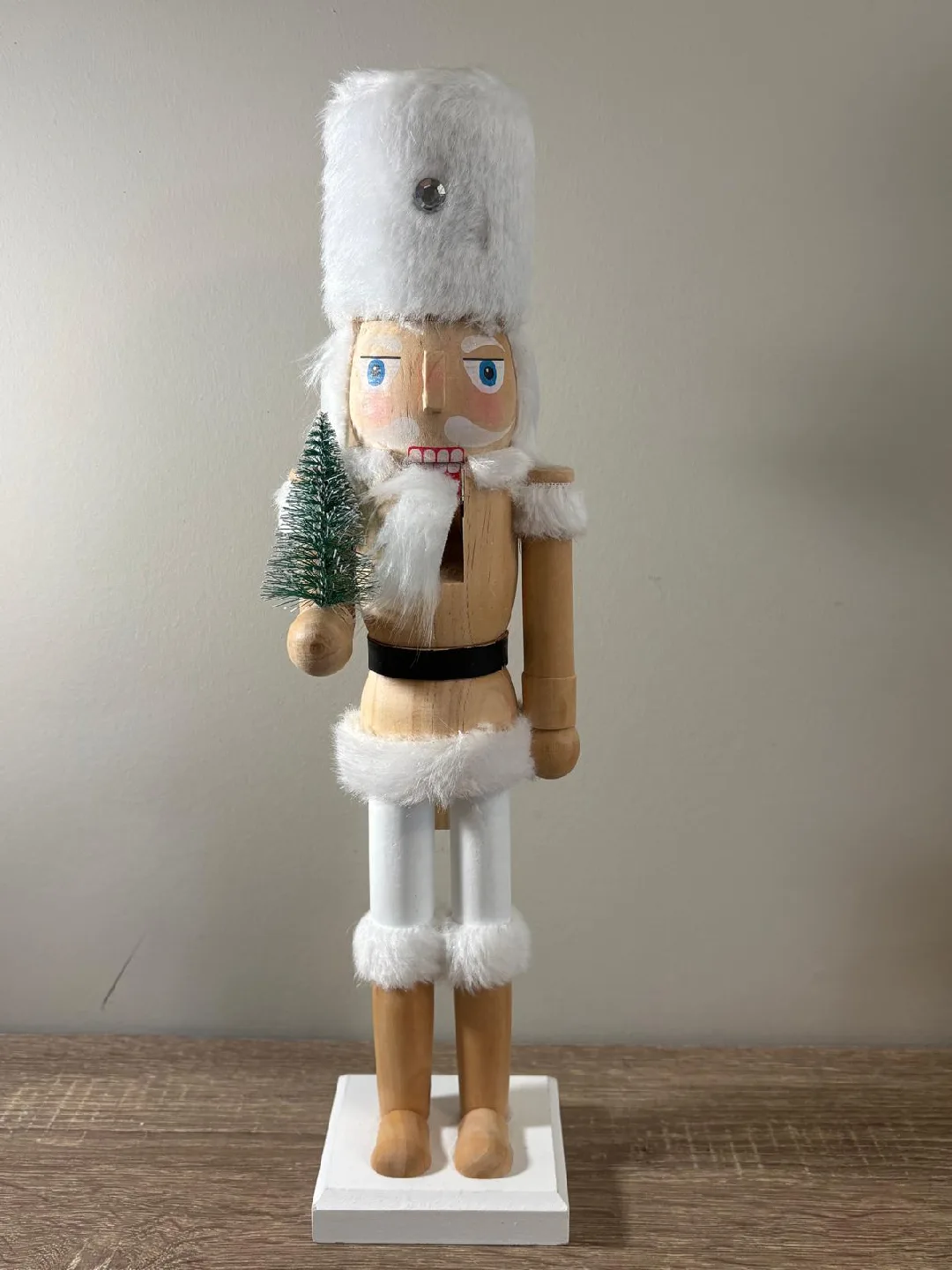 Wooden Nutcracker Figure with Tree