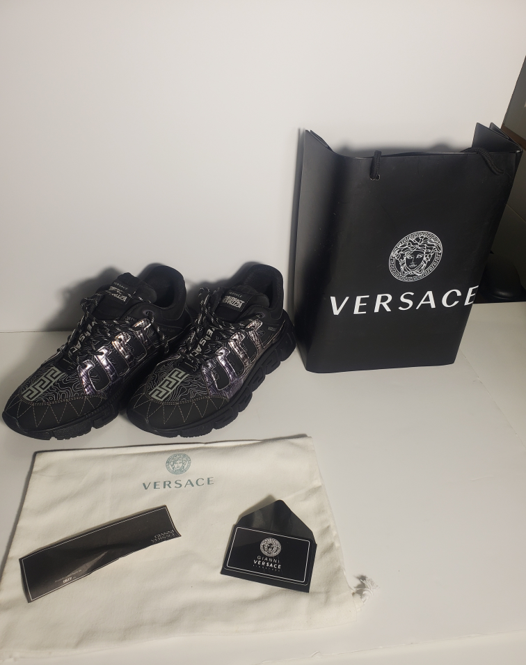 Men’s Versace Trigreca Sneakers BSYF037B Size 43/10
